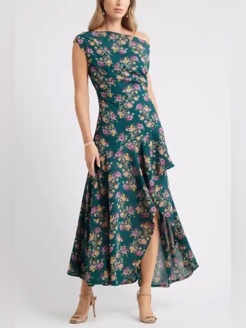 Chelsea28 One-Shoulder Floral Maxi Dress